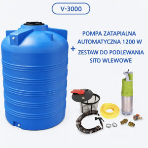 Zestaw na deszczówkę naziemny 3000l V-3000
