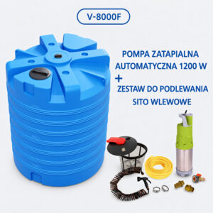 Zestaw na deszczówkę naziemny 8000l V-8000