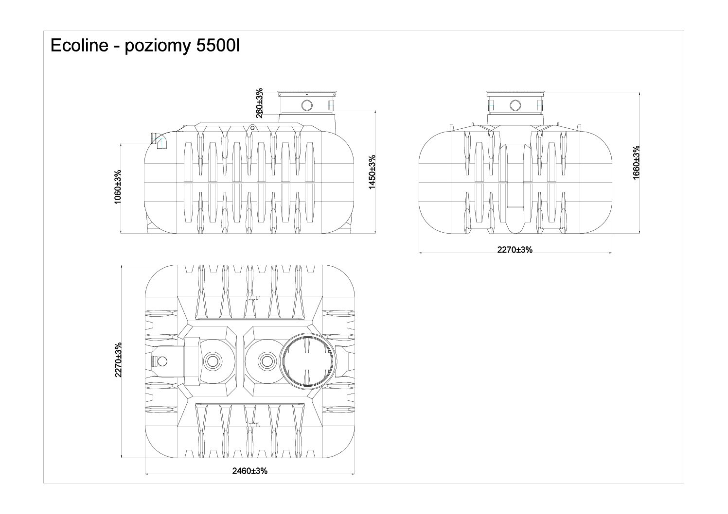 Zbiornik na deszczówkę 5500L Ecoline Slim