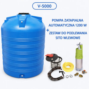 Zestaw na deszczówkę naziemny 5000l V-5000